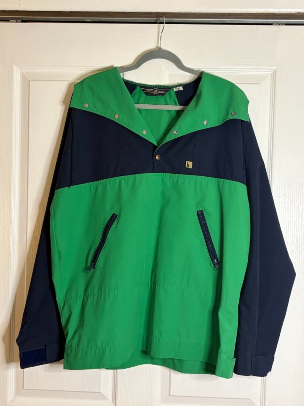 Windbreaker Mother Karen’s Vintage Powdershirt Jacket Navy/Green Size L